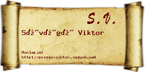 Sóvágó Viktor névjegykártya