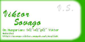 viktor sovago business card